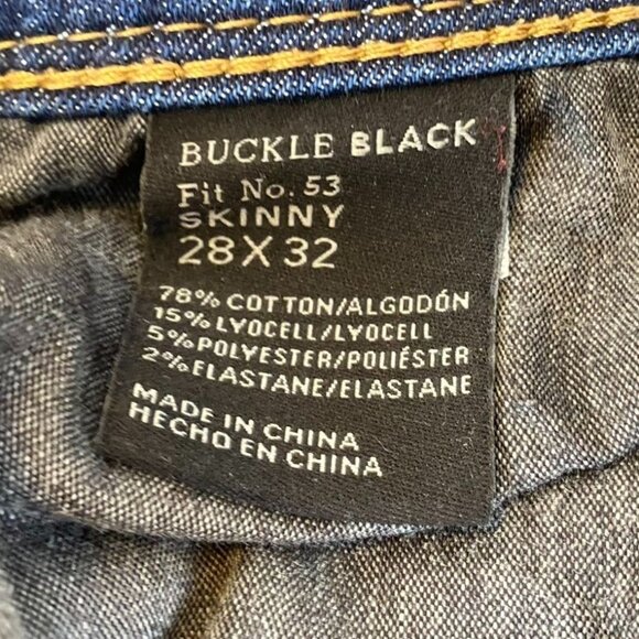Buckle Black Mens Skinny Fit Jeans 28X32 Medium Wash Distressed Style - Picture 6 of 16